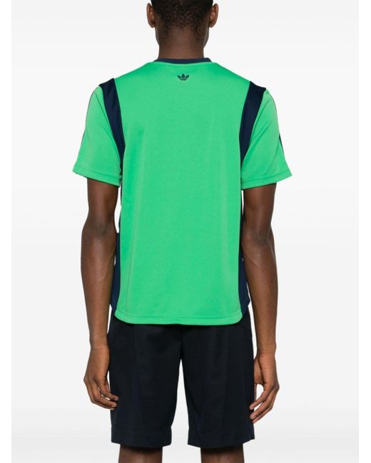 Adidas X Wales Bonner T-shirt Met Ronde Hals in het Green
