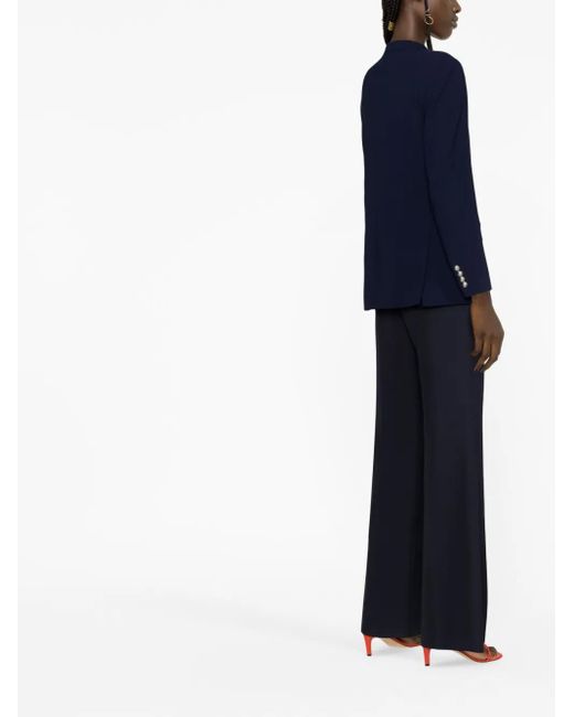 Ralph Lauren Blue Double-Breasted Button-Fastening Coat