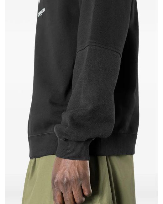 Maharishi Black Maha Logo-Print Panelled Sweater for men