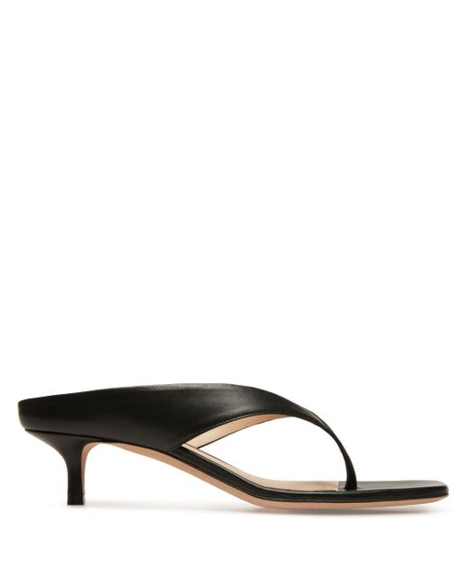 Bally Nyna 45mm Leather Sandals in Black | Lyst
