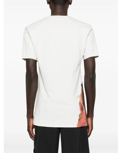 Y-3 T-Shirt mit abstraktem Print in White für Herren
