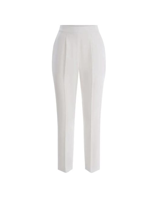 Pinko White Pleated Tapered Trousers