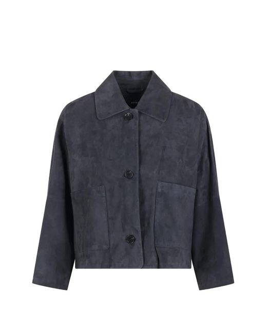 Arma Blue Zhou Leather Jacket