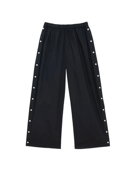 Baserange Blue Part Button-Down Trousers