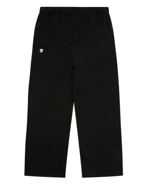 Aape By A Bathing Ape Black Side-Detail Logo Track Pants for men
