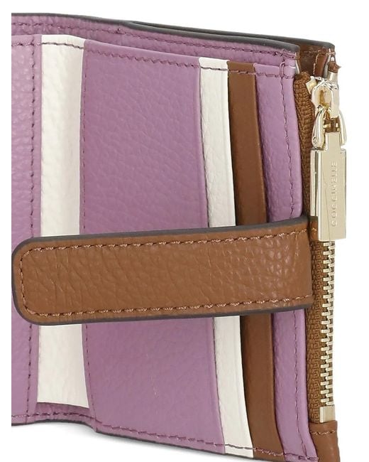 Coccinelle Purple Colour-Block Wallet