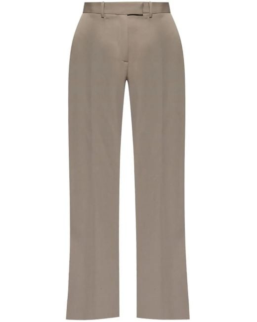 The Attico Gray Virgin-Wool Palazzo Pants