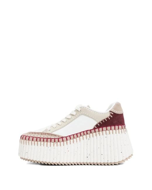 Sneakers Nama Con Cuciture A Contrasto di Chloé in Pink