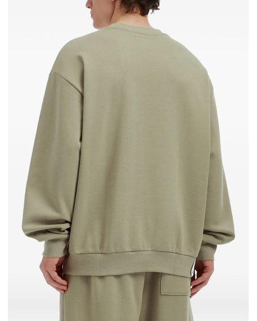 Izzue Green Heart-Patch Sweater for men