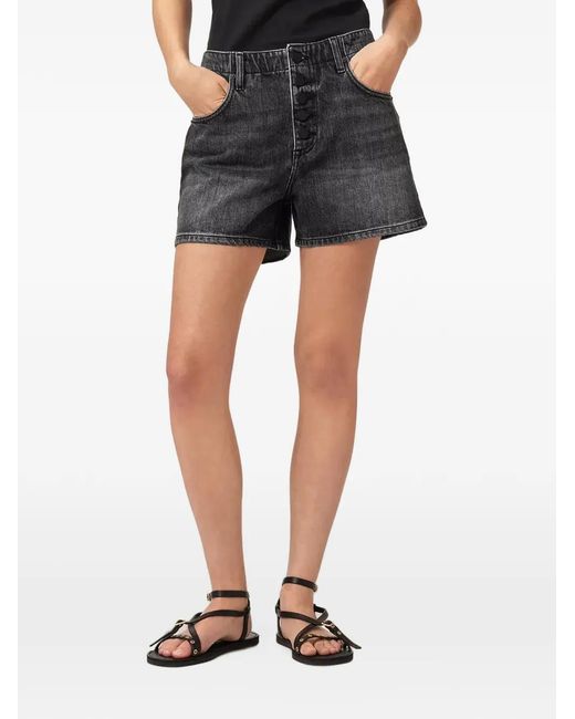 AllSaints Black Tay Denim Shorts