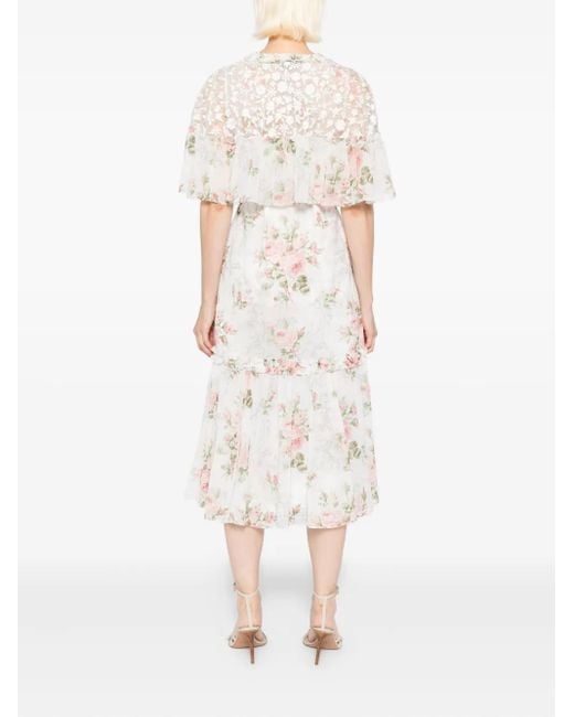 Needle & Thread White Carla Dress
