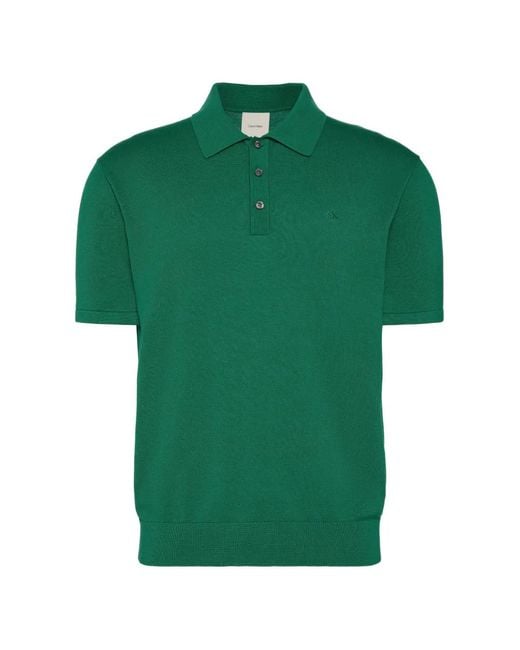 Calvin Klein Green Supima Embroidered-Logo Polo Shirt for men
