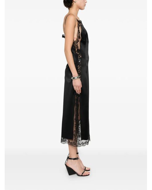 chinese dress ladies Ermanno Scervino Black Lace Lined Stretch Mini Women's Dress