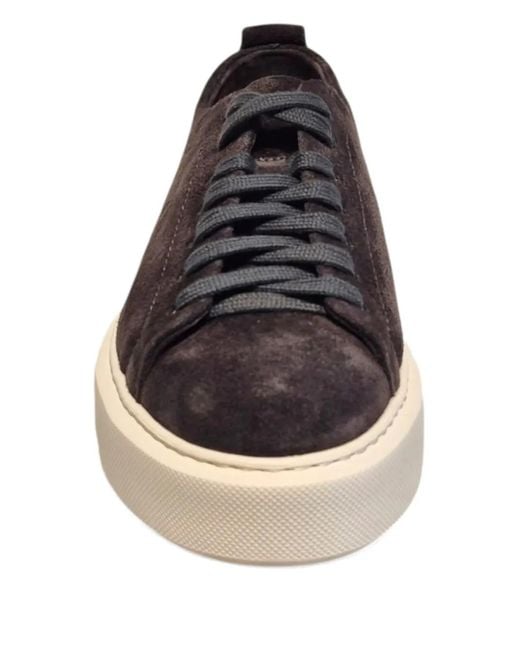 Henderson Brown Suede Platform Sneakers for men