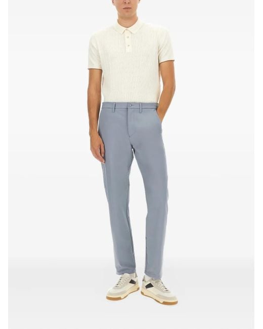 Boss Blue Buttoned Trousers for men