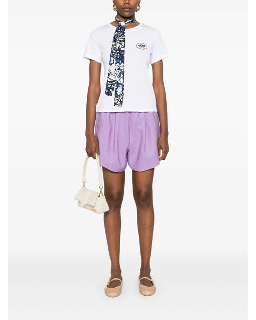 ALESSANDRO ENRIQUEZ White Patch-Detail T-Shirt