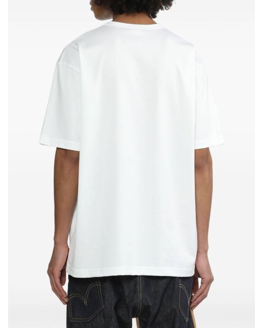 Junya Watanabe White Print Cotton T-shirt for men