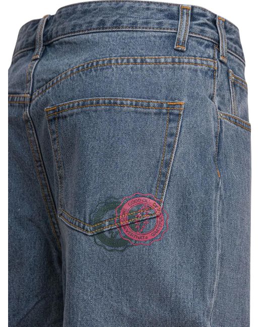 Thisisneverthat Blue Cotton Denim Shorts for men