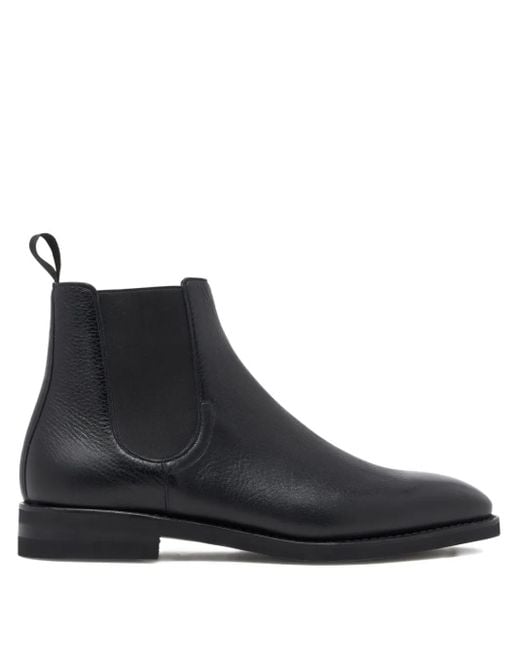 Bally Black Scribe Un Grained-Leather Boots for men