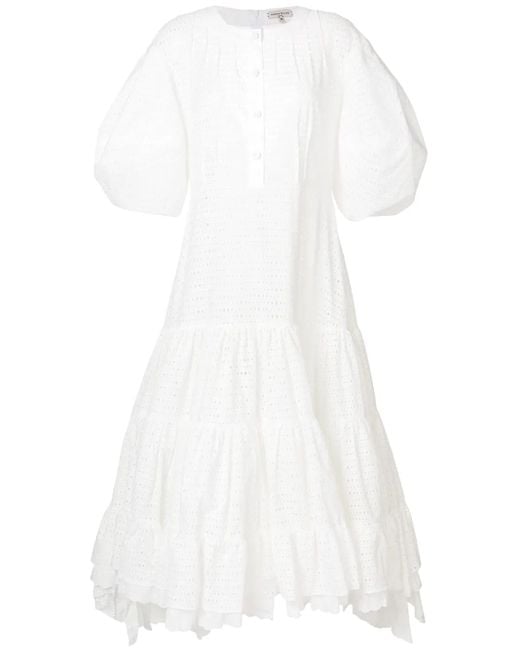 Natasha Zinko White Eyelet Detail Dress