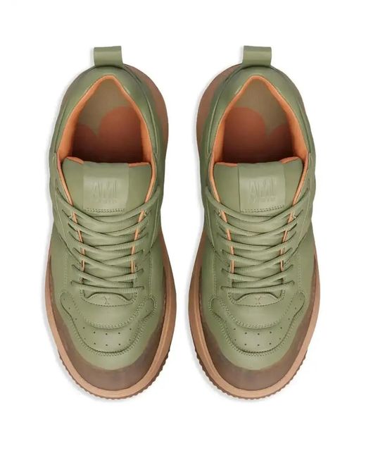 AMI Green Ami Sn1509 Low-Top Sneakers