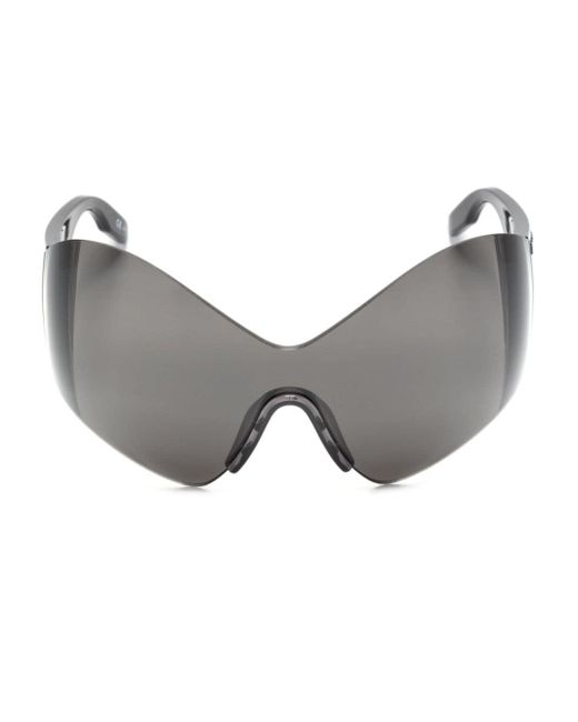 Balenciaga Gray Mask Butterfly-frame Sunglasses for men