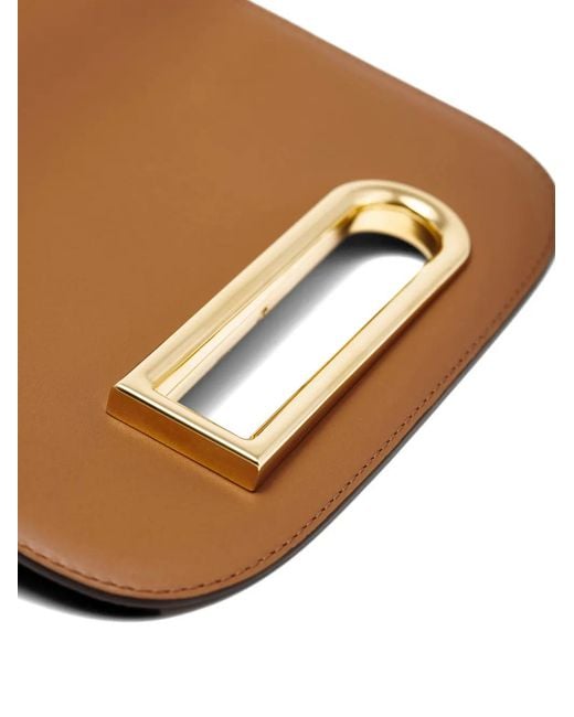Delvaux Brown Lingot Leather Shoulder Bag