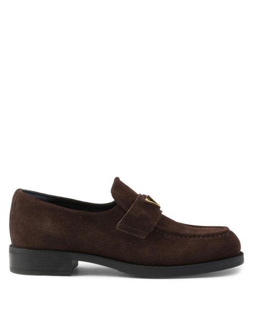 Prada Brown Suede Loafers