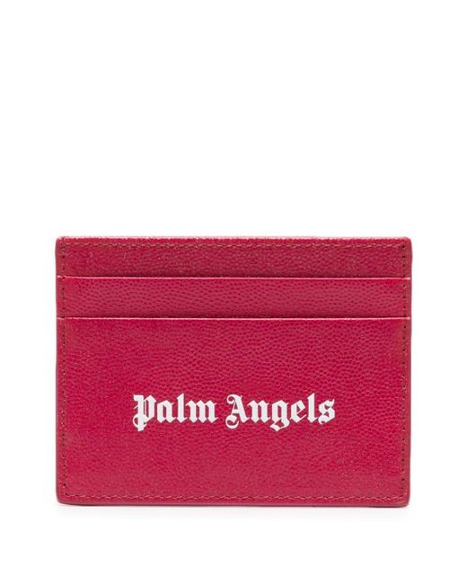 Palm Angels Red Logo-print Calrdholder