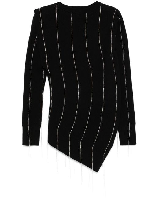 Sacai Black Chalk Stripe Sweater