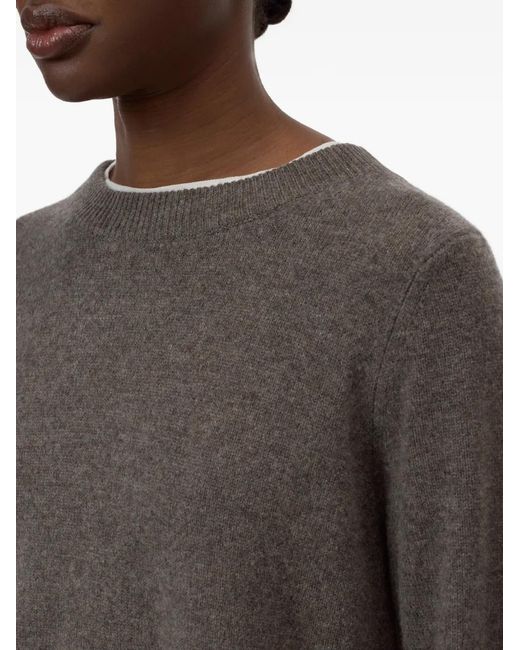 Closed Gray Crew-Neck Long-Sleeve Sweater