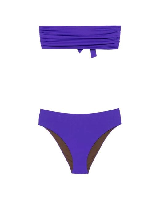 Fisico Purple Bikini À Fronces