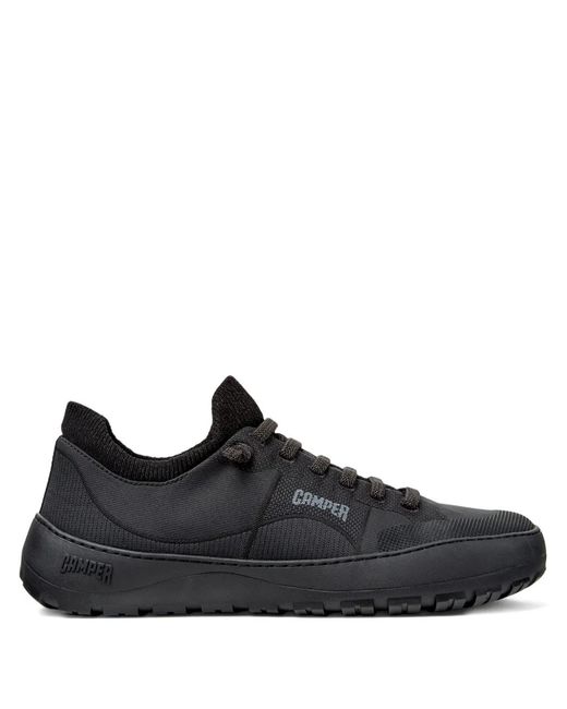 Camper Black Peu Serra Lace-Up Knit Trainers for men