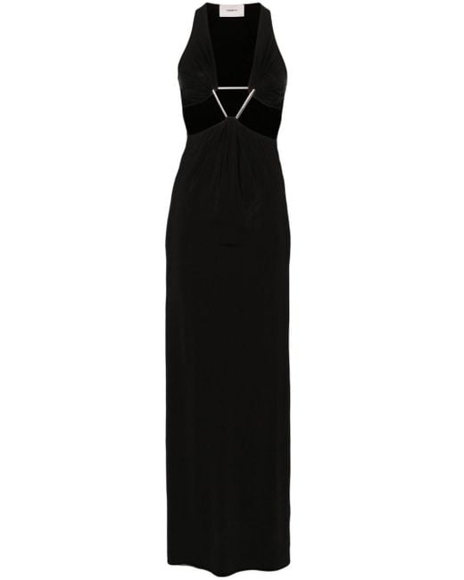 Coperni Cut-out Triangle Maxi Dress Black