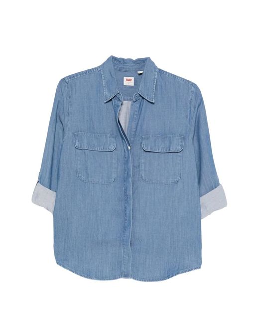 Levi's Blue Elaine Pocket Utility Shirt