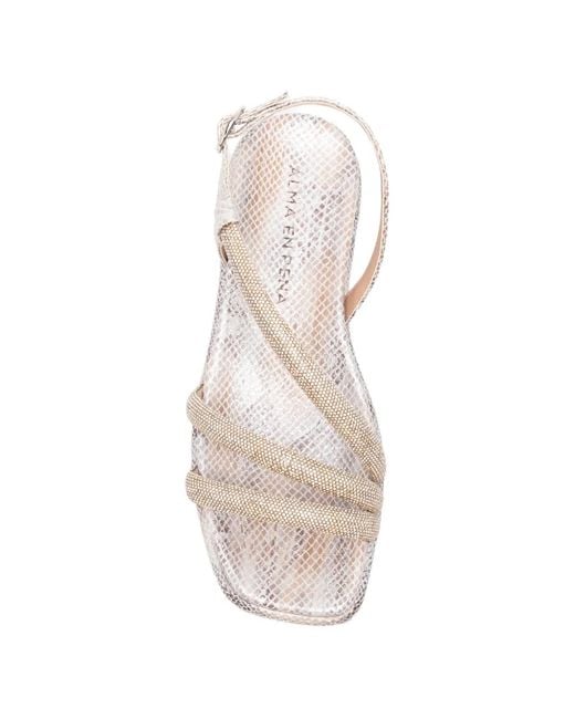 Alma En Pena. White Crystal-Embellished Snakeskin-Effect Sandals