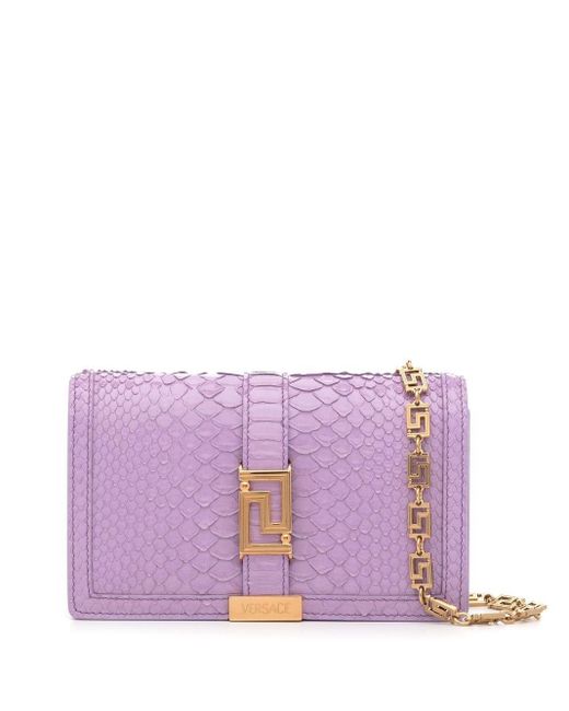 Versace Greca Goddess Wallet-on-chain in Purple | Lyst