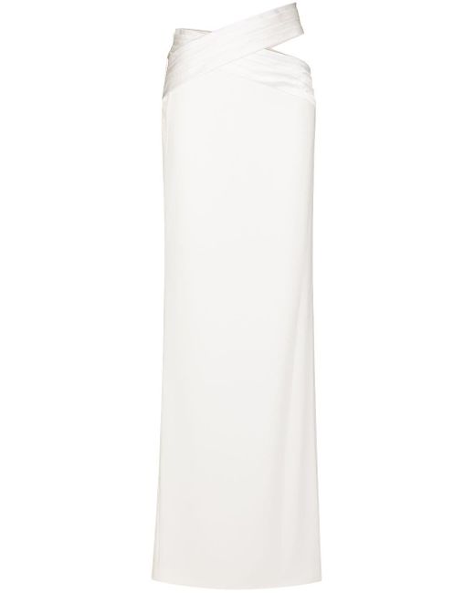 white cut out maxi