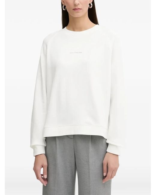 Marc O' Polo White Raglan-Sleeves Sweatshirt