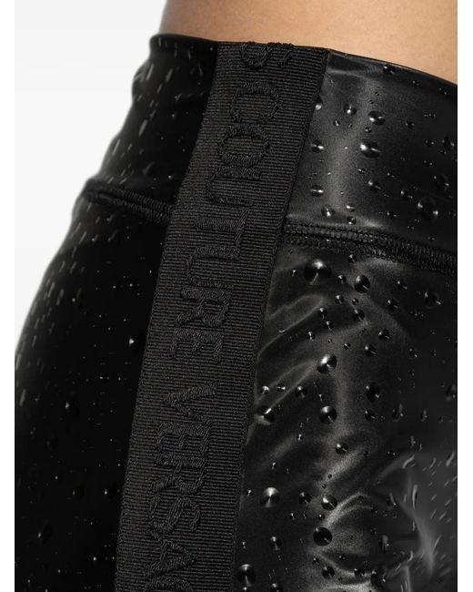 Versace Jeans Couture Black Water Drop-Print Leggings