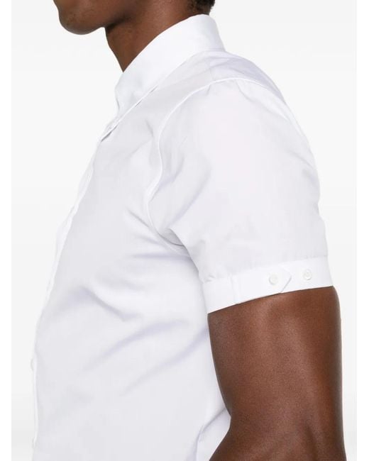 DSquared² White Button Short-Sleeve Shirt for men