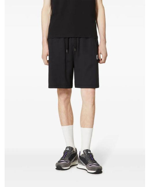 Valentino Garavani Black Vlogo Signature Cotton Bermuda Shorts for men