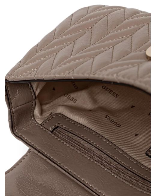 Guess Gray Cheryl Quilted Shoulder Bag