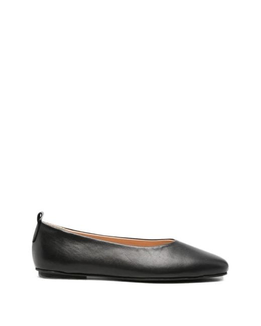 SERGIO MORETTI FIRENZE Black Pull-Tab Ballet Flats