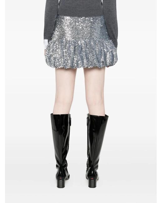 Minigonna Con Paillettes di 16Arlington in Gray