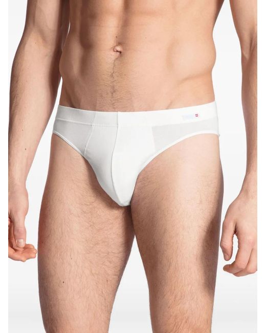 Calida White Cotton Briefs for men