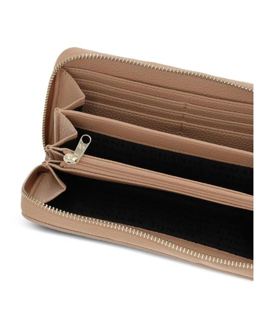 ARMANI EXCHANGE Natural Logo-Detail Zip-Fastening Wallet