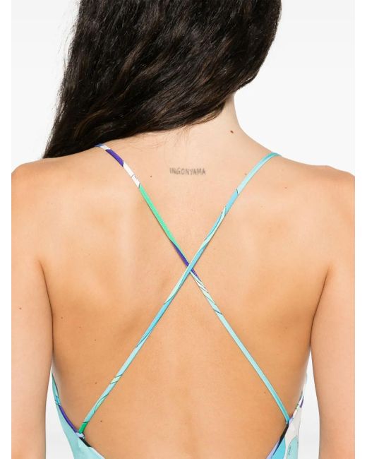 Emilio Pucci Blue Minikleid Mit Print