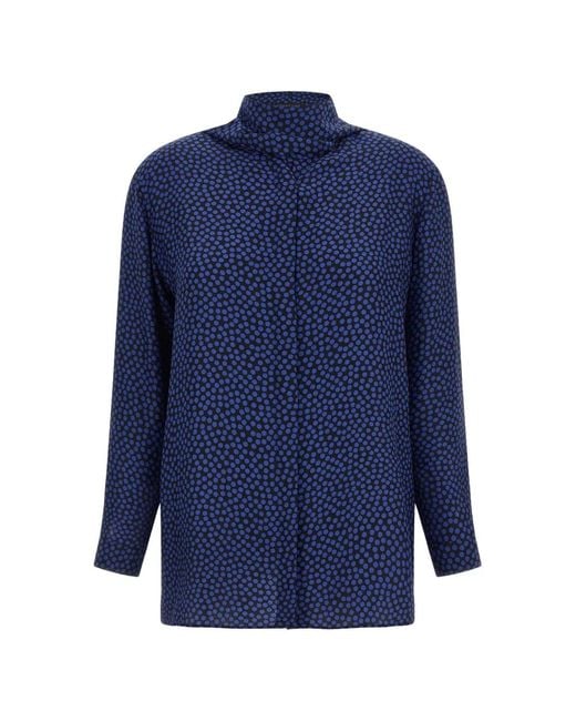Gianluca Capannolo Blue Katherine Polka-Dot Silk Shirt