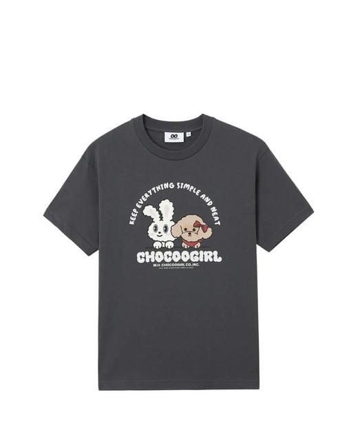 Chocoolate Gray Printed T-Shirt